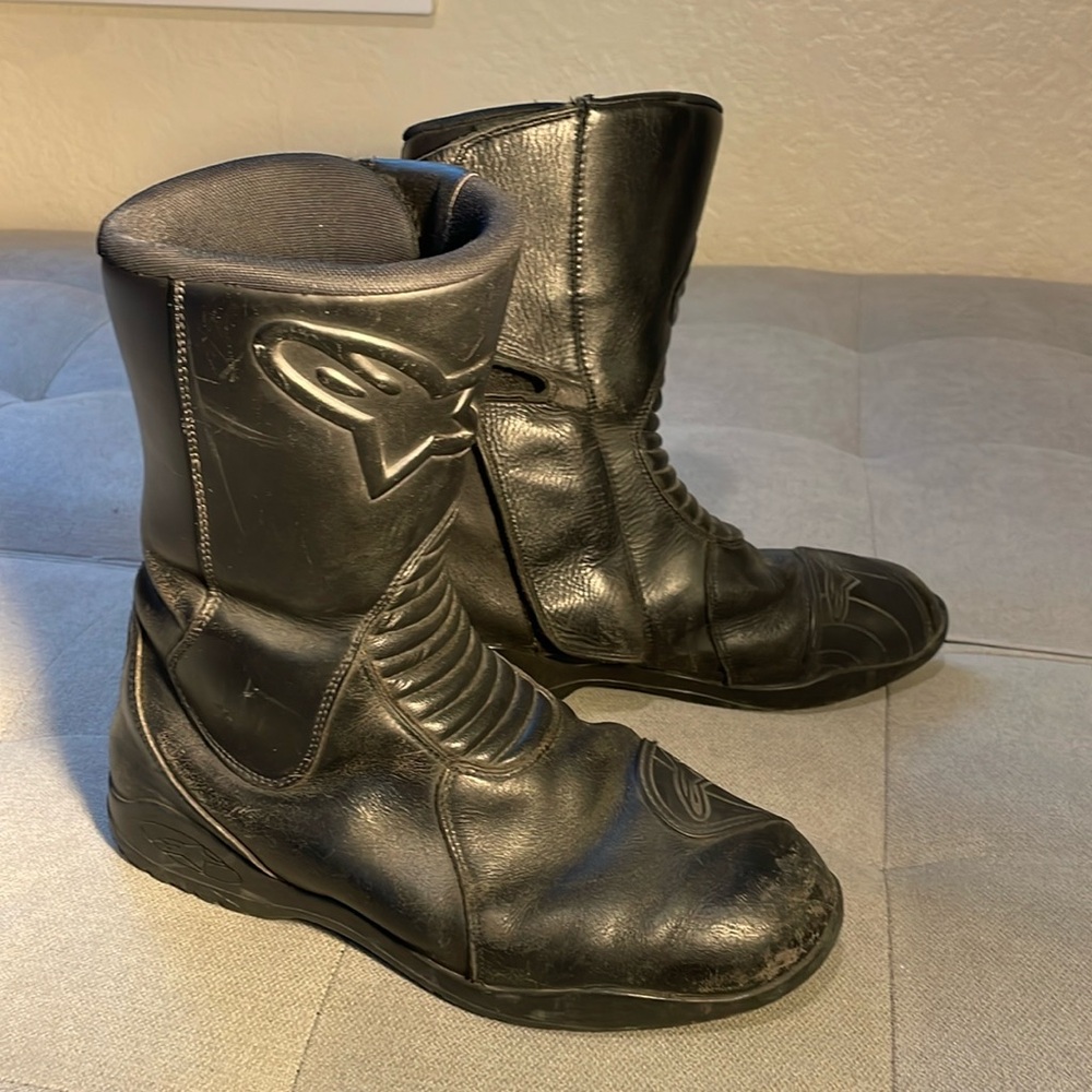 Alpinestar leather waterproof motorcycle boots M size US 9, Eur 43, Japan 27.5